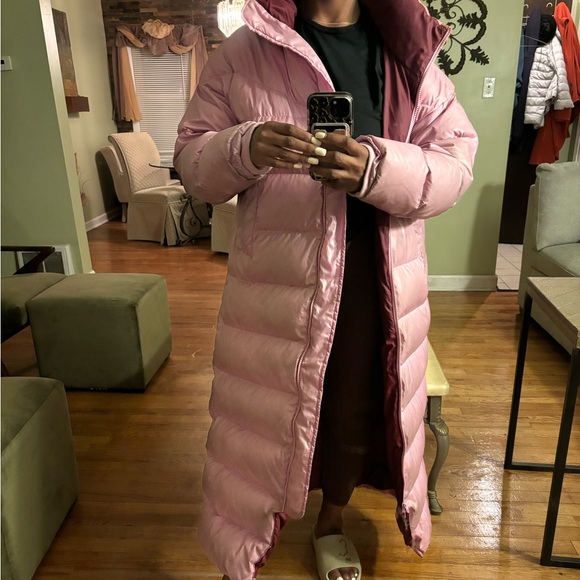 Pink sz M Nike coat, very warm stylish & on trend!! - Picture 1 of 9
